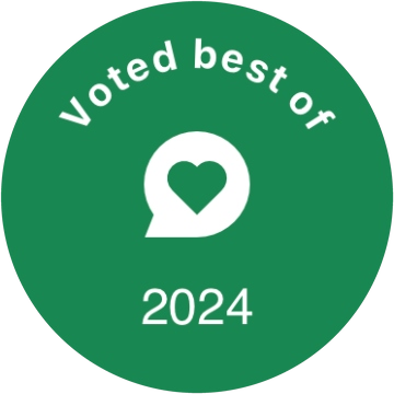Nextdoor Neighborhood Fave award badge — voted best of 2024